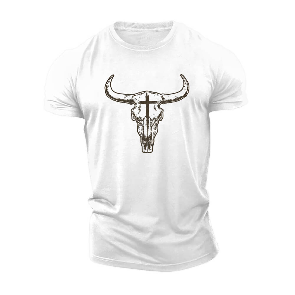 Cross & Longhorn Cotton T-Shirt