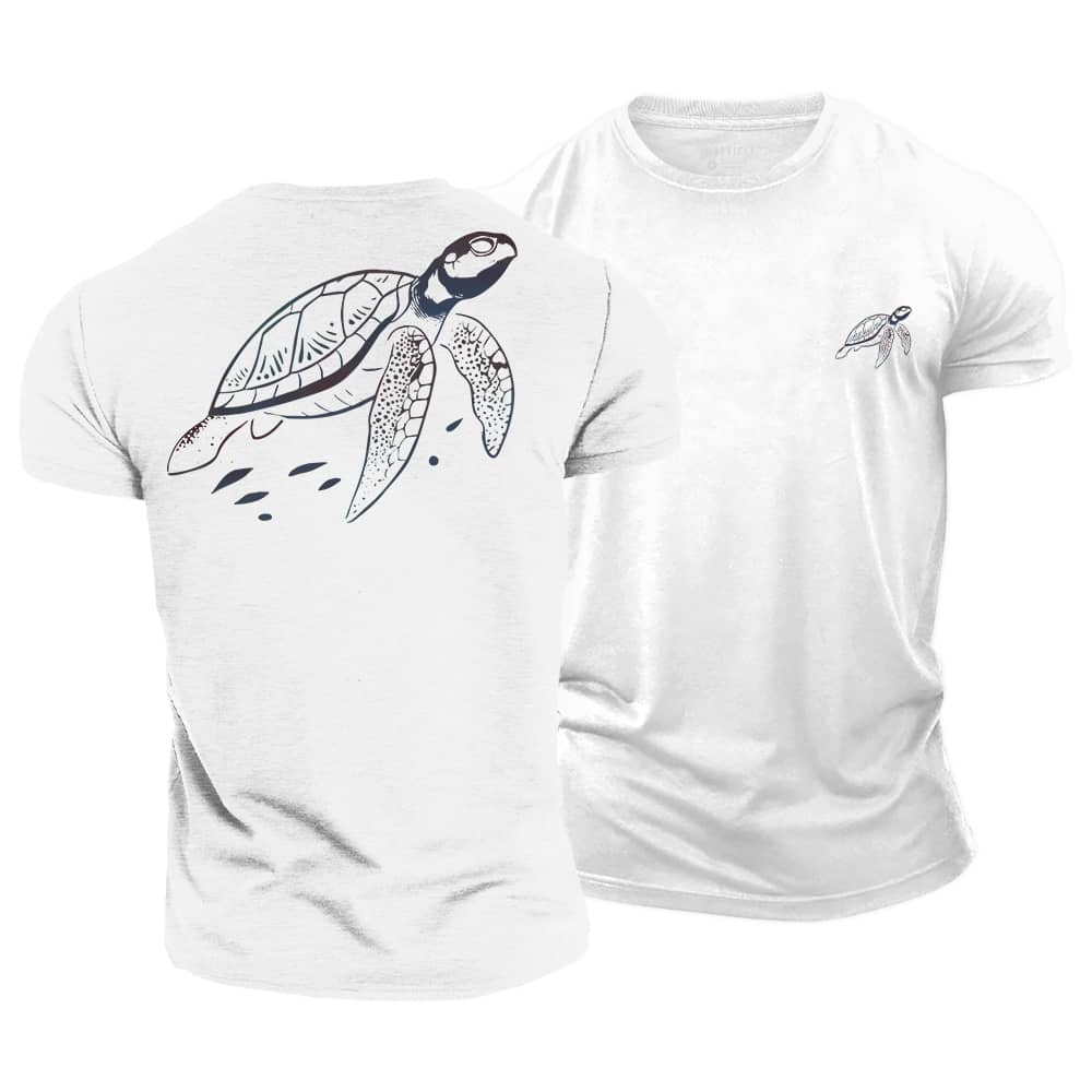Colorful Sea Turtle Cotton T-Shirt