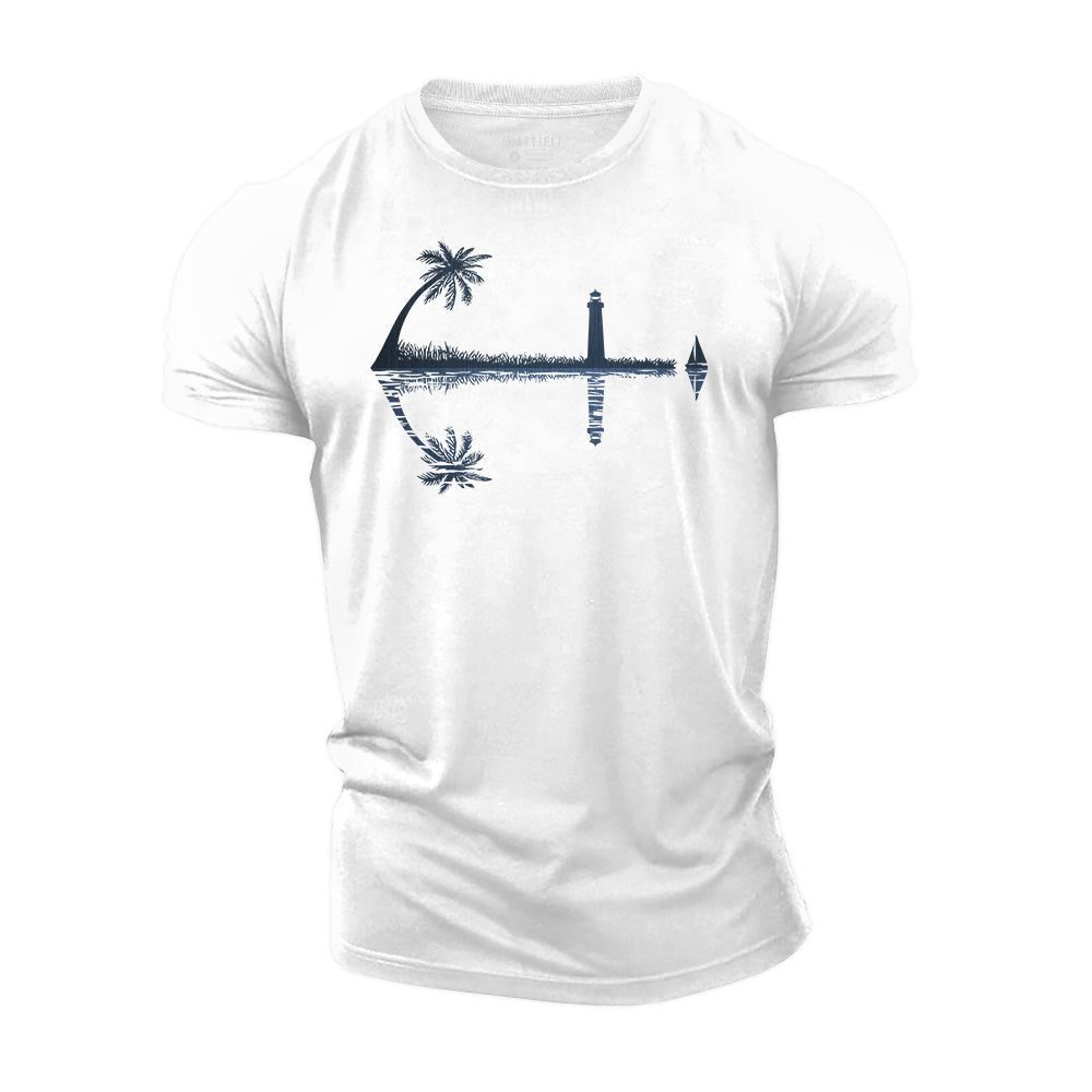 Palm Anchor Cotton T-Shirt