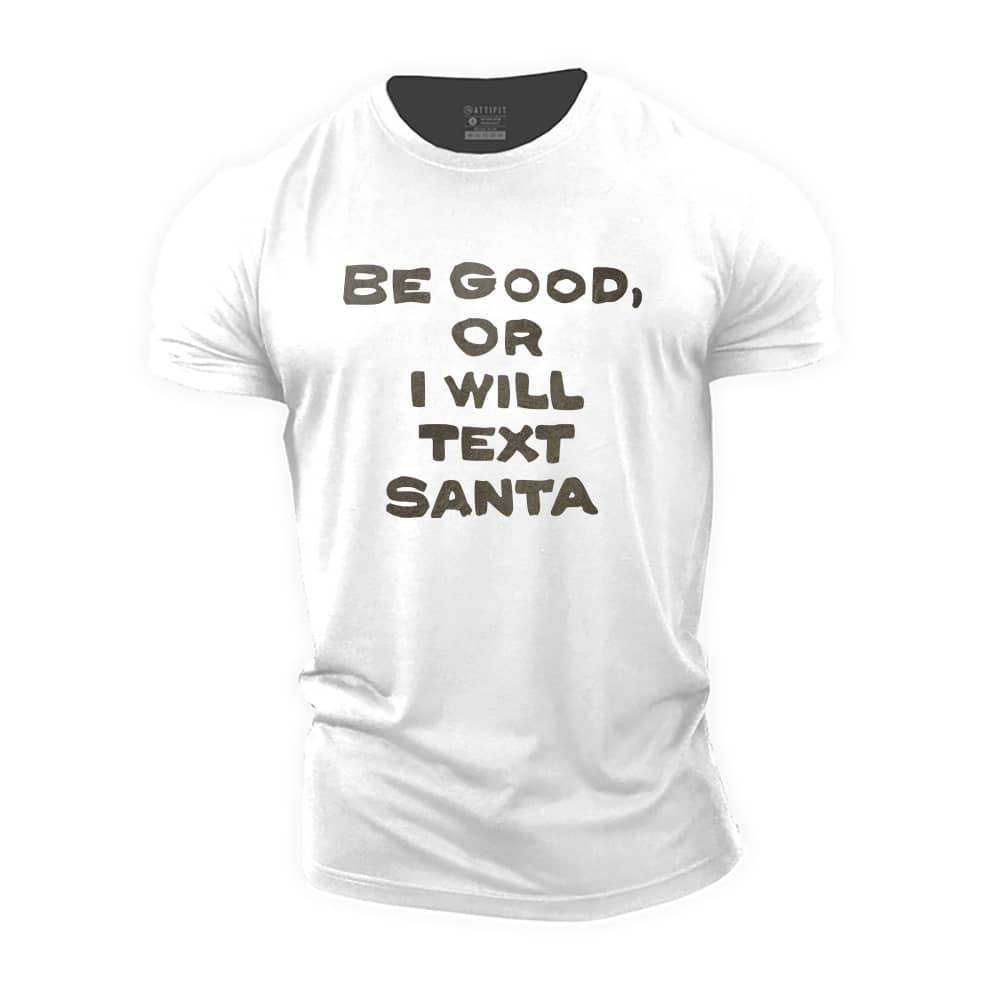 Text Santa Cotton T-Shirt