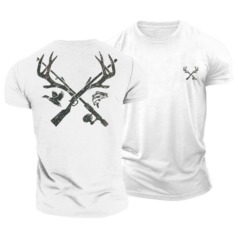 Hunting And Fishing Cotton T-Shirt