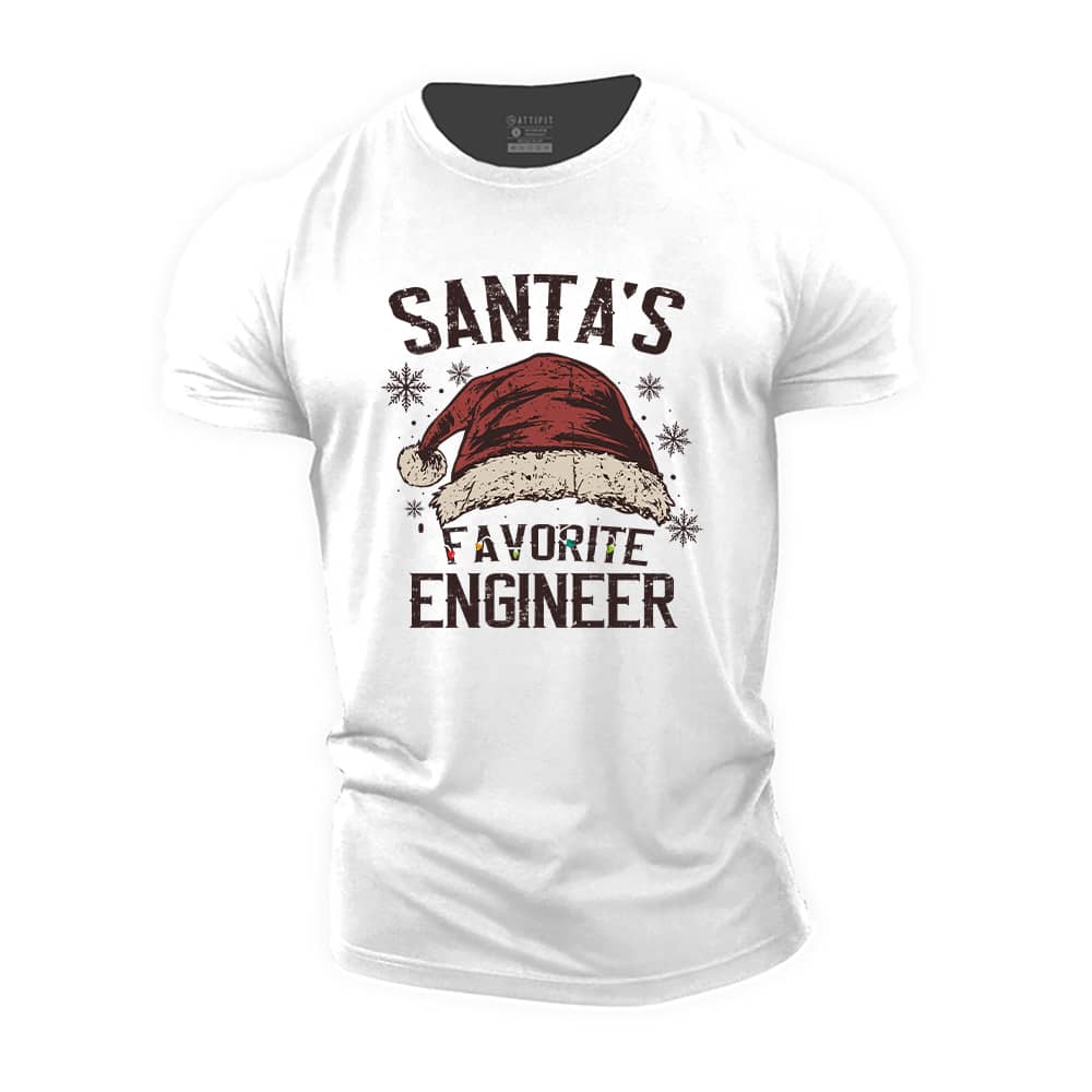 Santa's Favorite Engineer Cotton T-Shirt