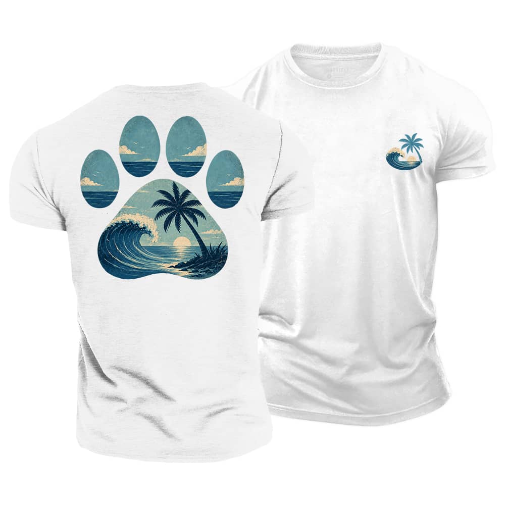 Sunset Paw Cotton T-Shirt