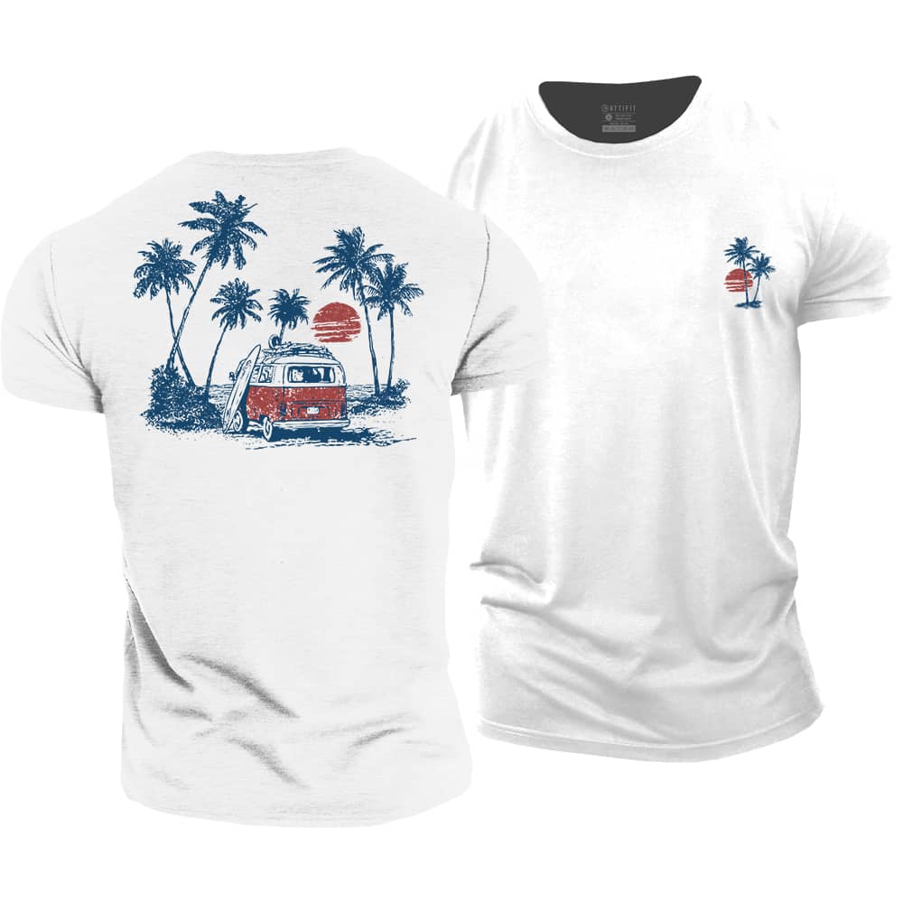 Seaside Bus Cotton T-Shirt