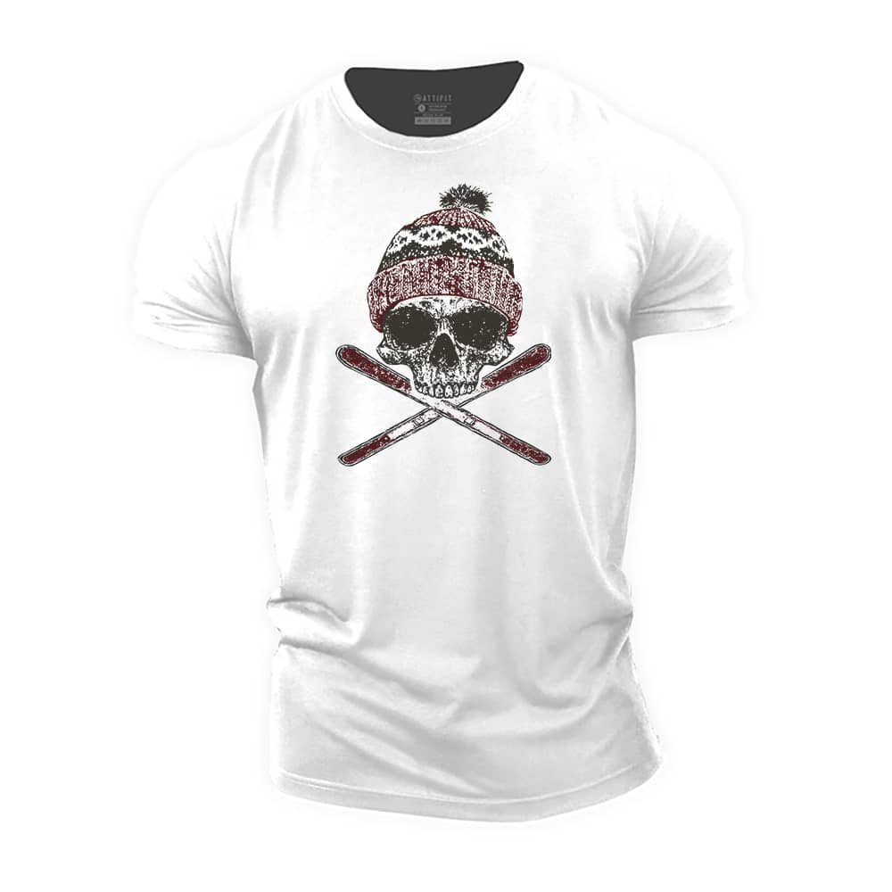 Ski Skull Cotton T-Shirt