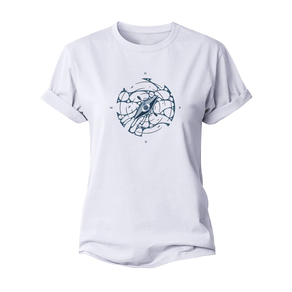 Lake Boat Compass Women's Cotton T-Shirt