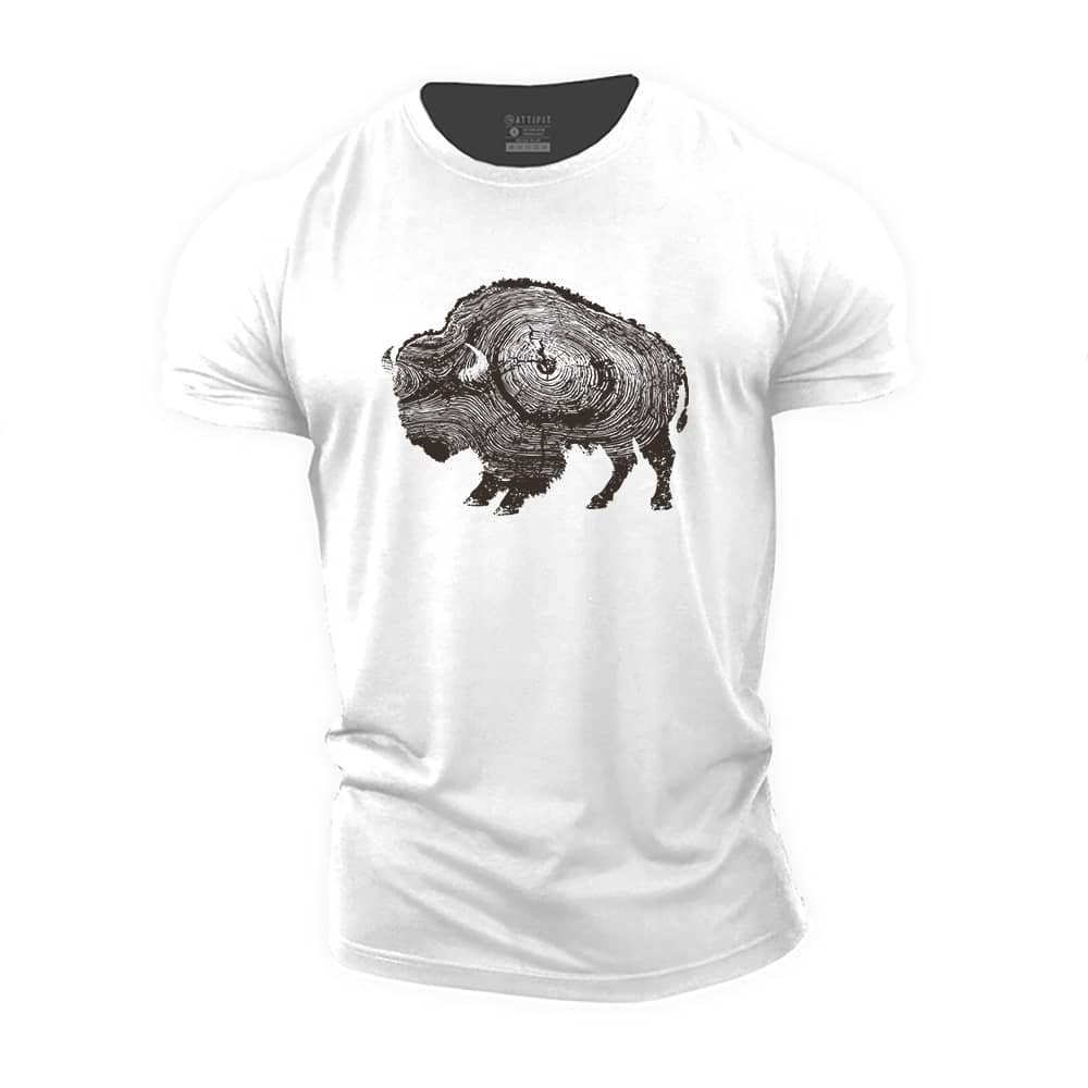 Annual Rings Bull Cotton T-Shirt