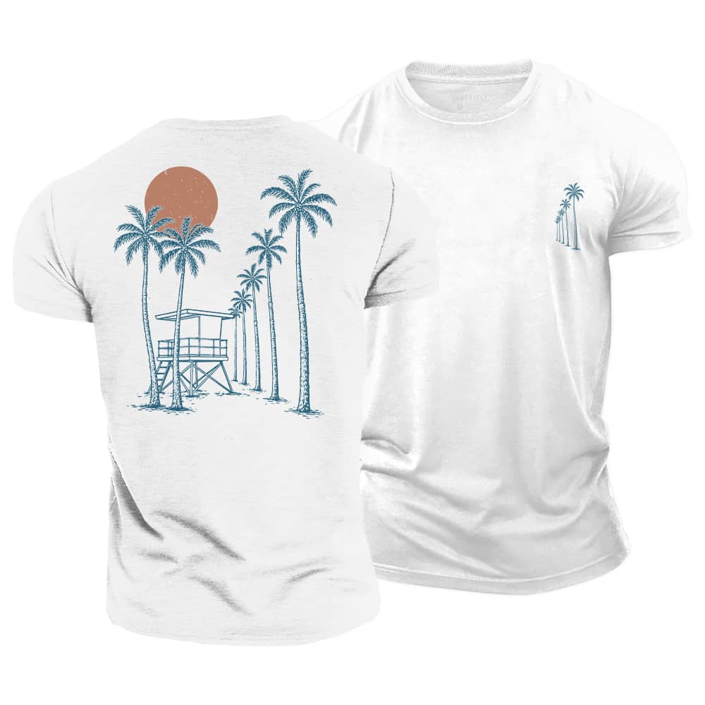 Palm Tower Cotton T-Shirt