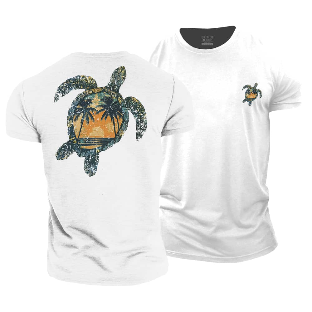 Beach Turtle Cotton T-Shirt