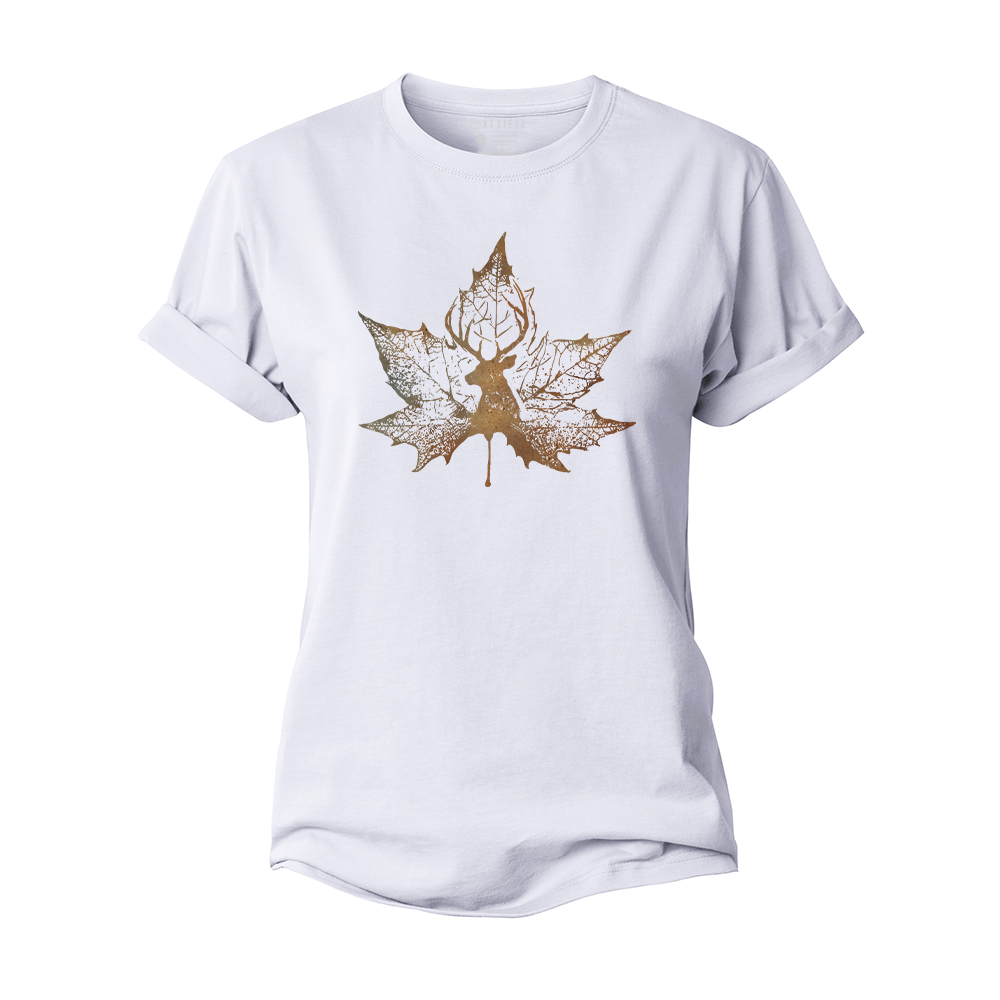 Deer Leaf Women's Cotton T-Shirt