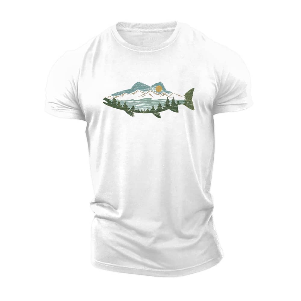 Scenic Fish Cotton T-Shirt