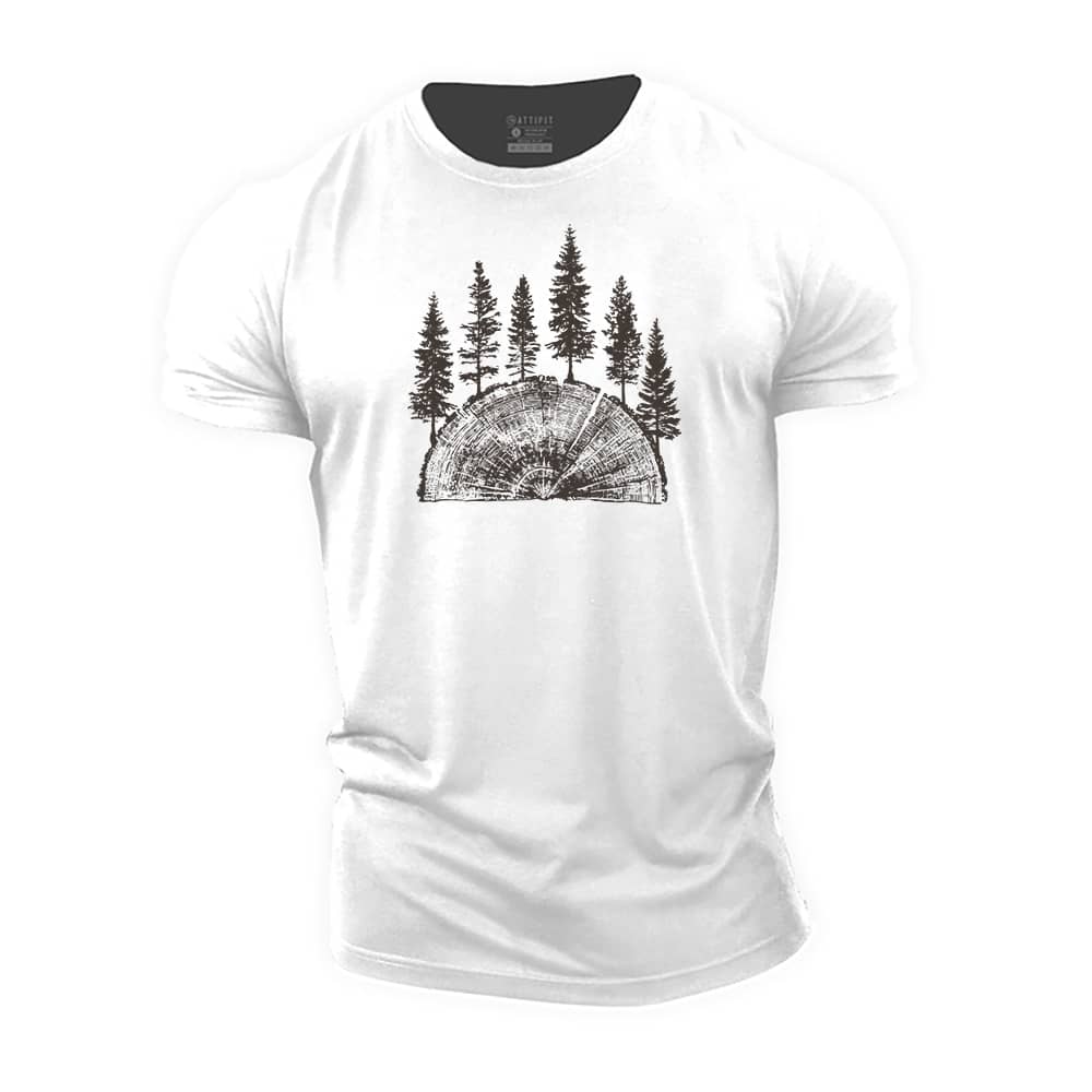 Tree Rings Cotton T-Shirt