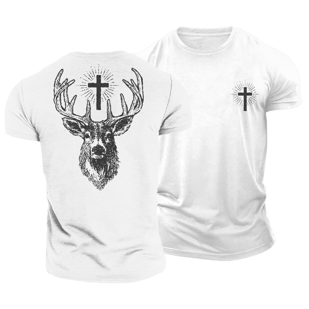 St Hubert Deer Cotton T-Shirt