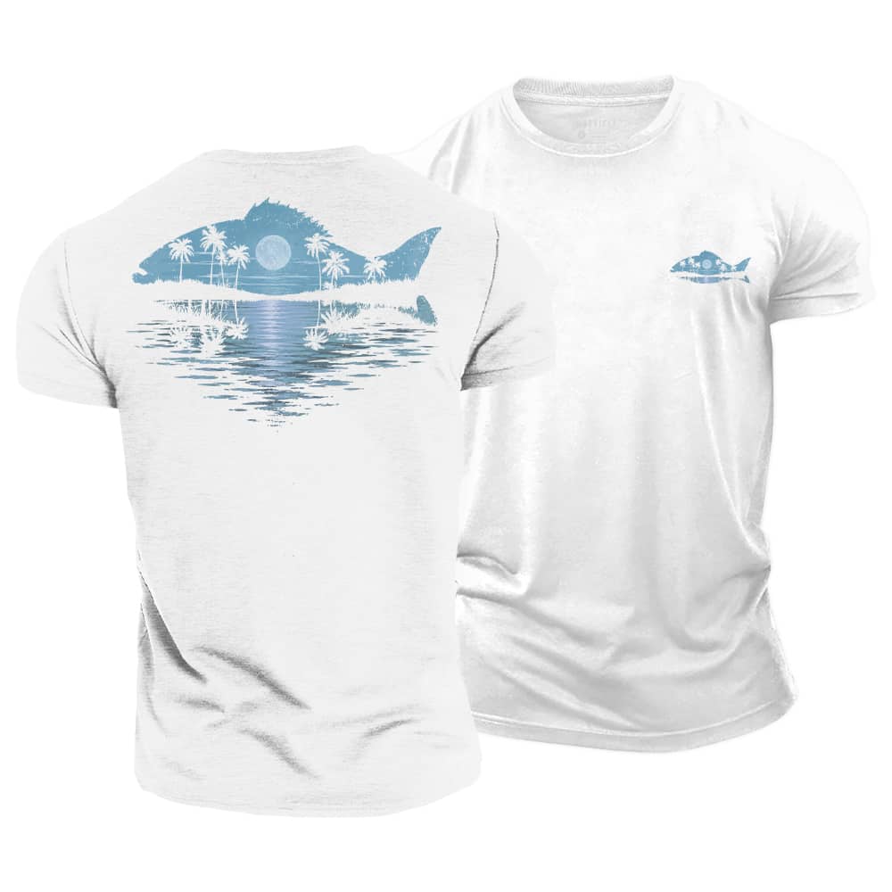 Moonlit Tide Cotton T-Shirt