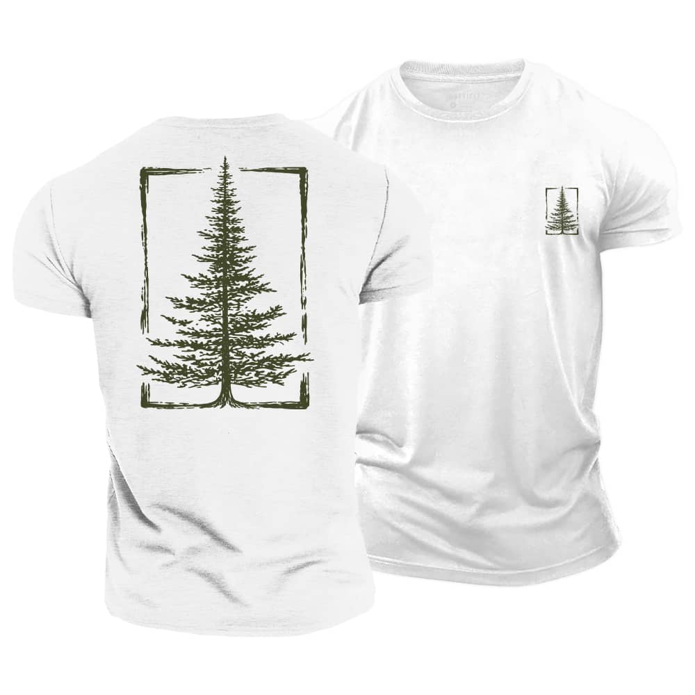 Pine Outline Cotton T-Shirt