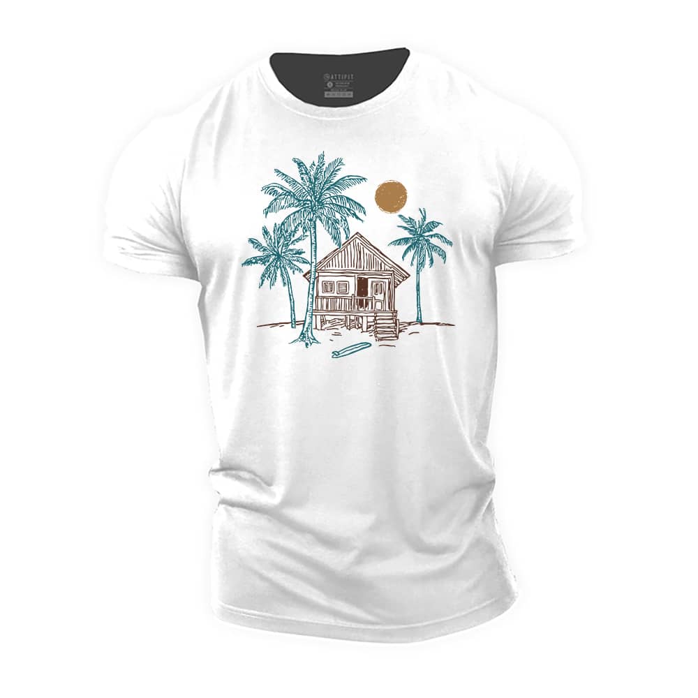 Seaside Cabin Cotton T-Shirt