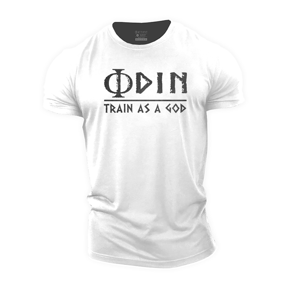 Odin Train as a God Cotton T-Shirt