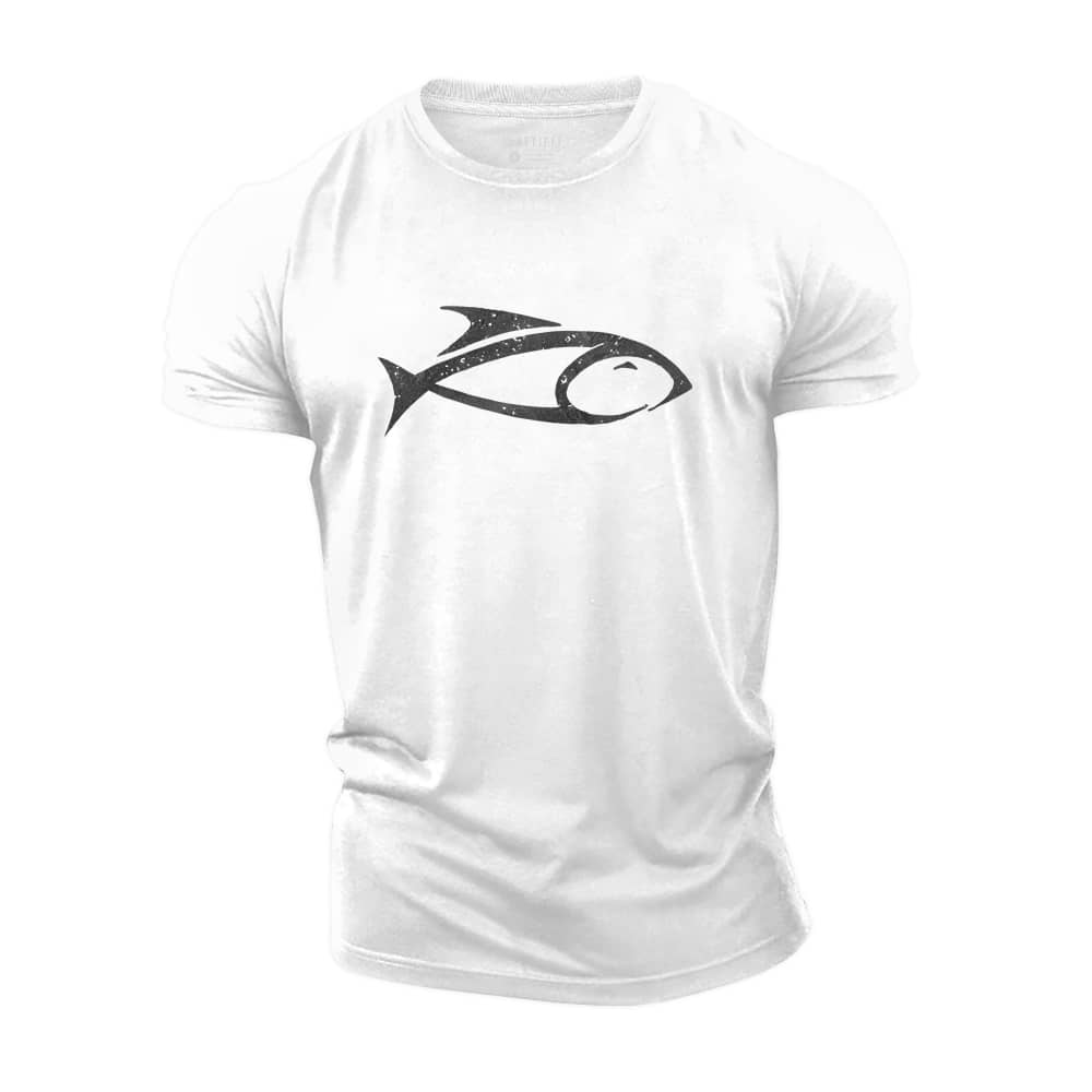 Simple Fish Cotton T-Shirt