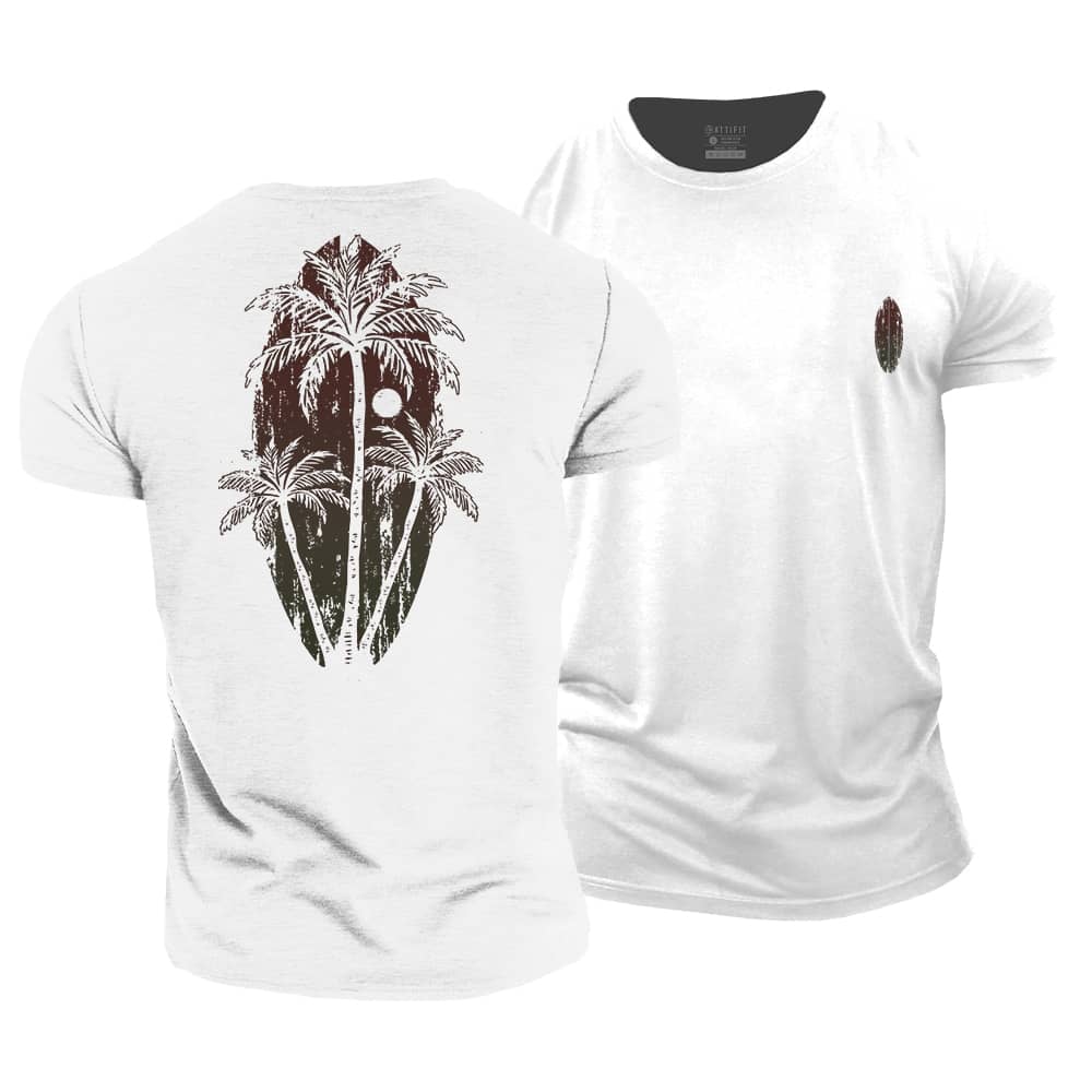 Surfboard Palm Cotton T-Shirt