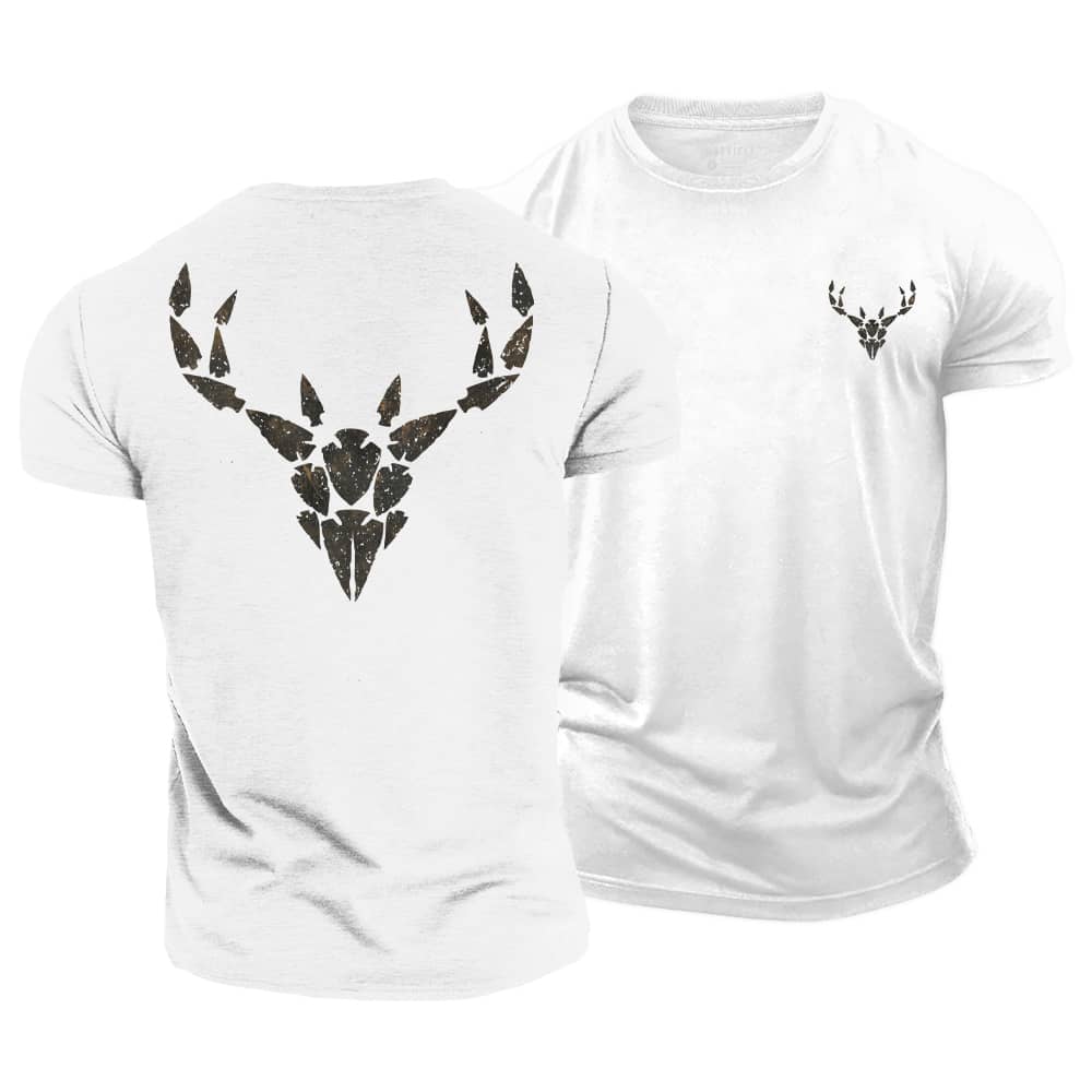 Arrow Of Hunting Deer Cotton T-Shirt