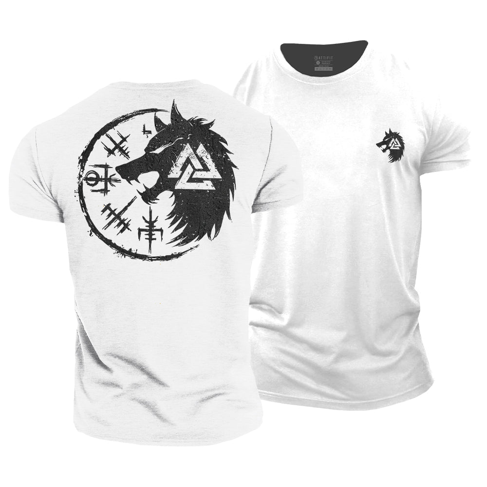 Viking Wolf Cotton T-Shirt