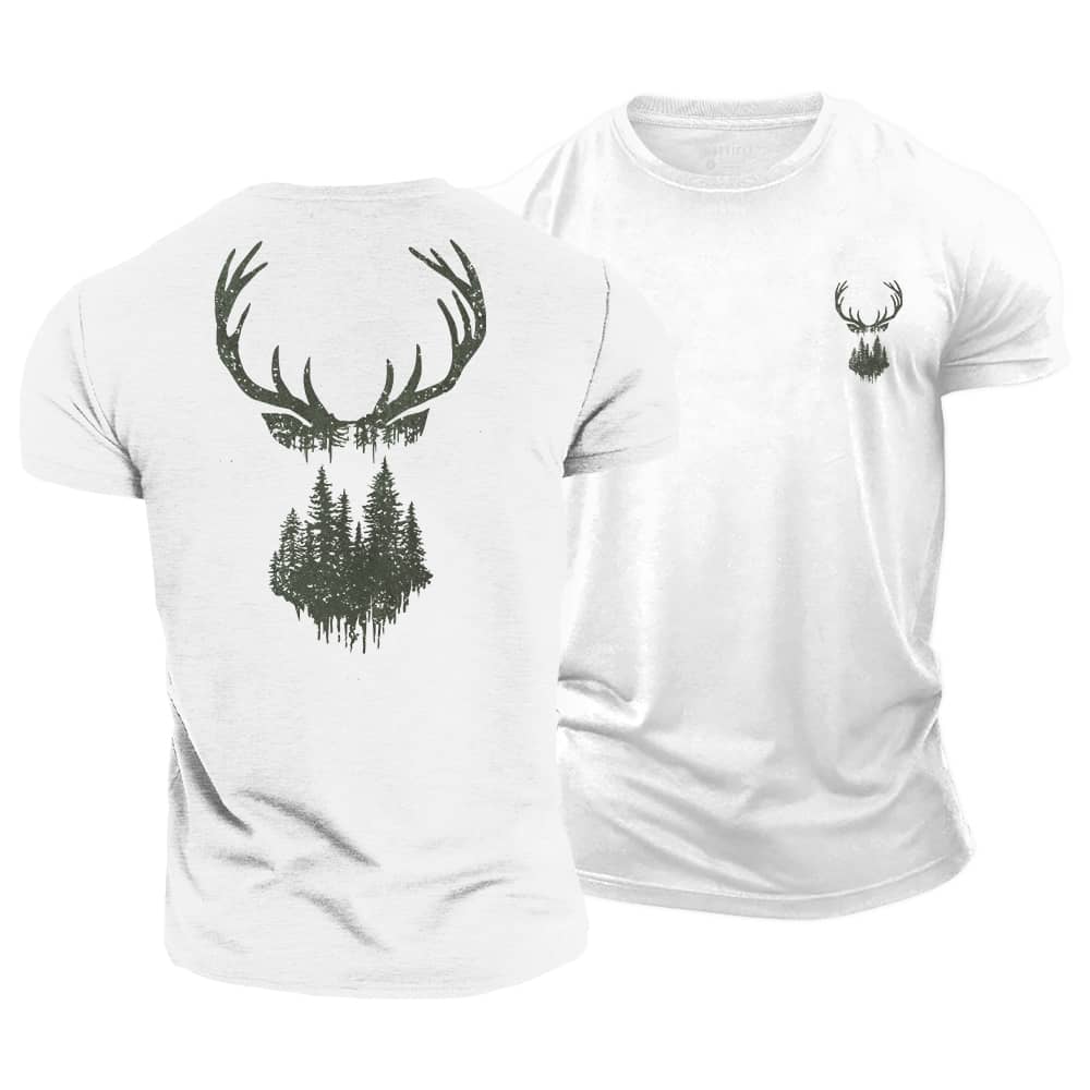 Antler Forest Cotton T-Shirt