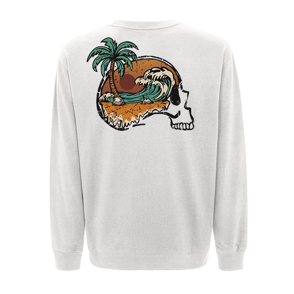 Skull Wave Crewneck Sweatshirt