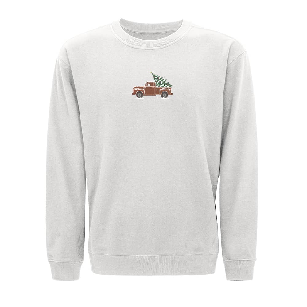 Pickup Truck Christmas Tree Crewneck Sweatshirt