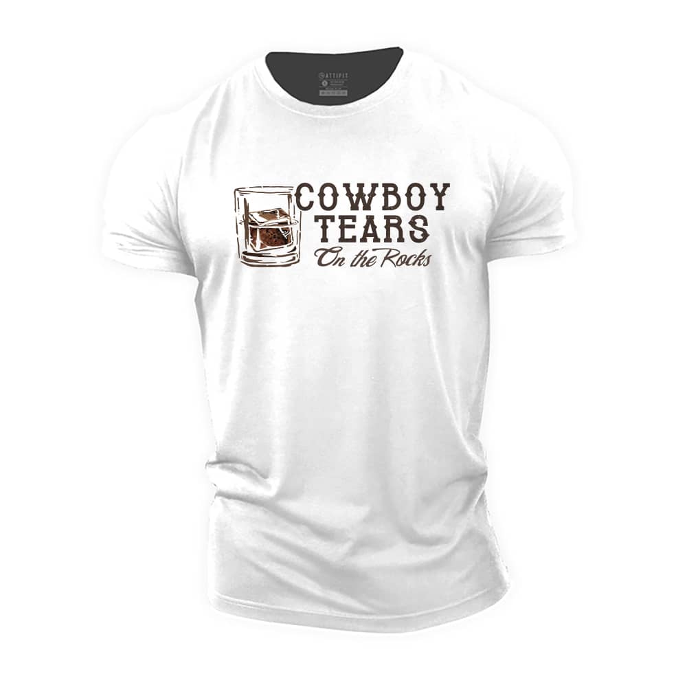 Cowboy Tears On The Rocks Cotton T-Shirt