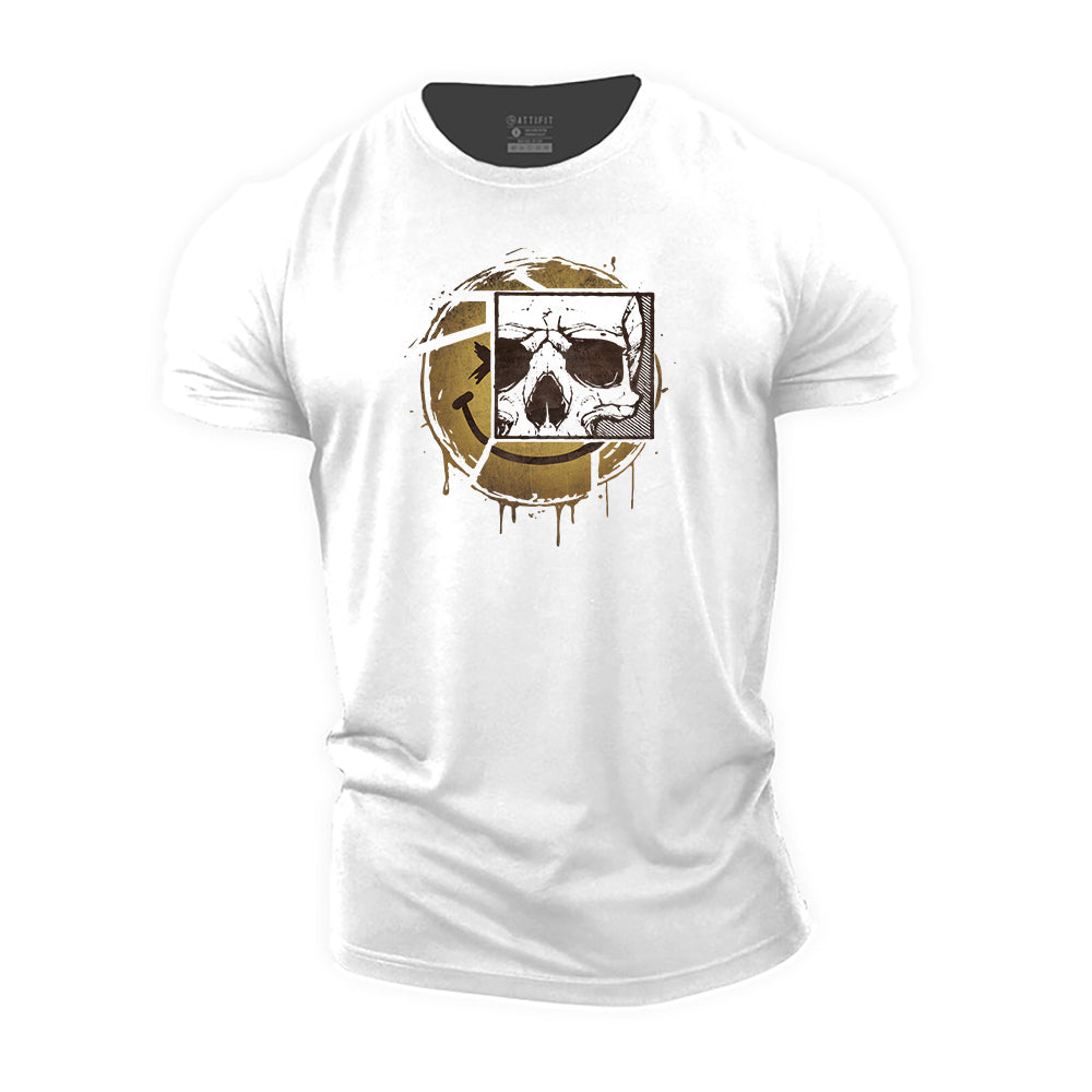 Skull Smiley Cotton T-Shirt