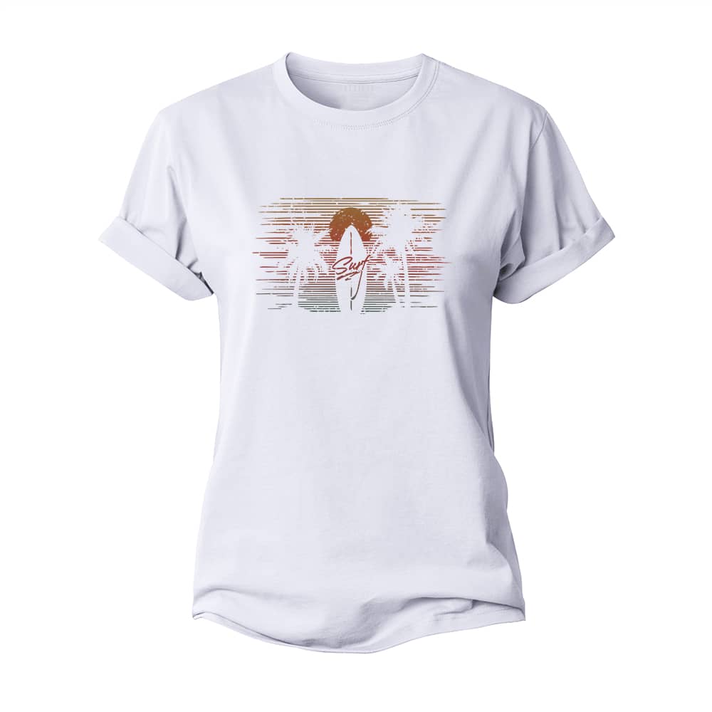 Minimal Surfing View Women's Cotton T-Shirt