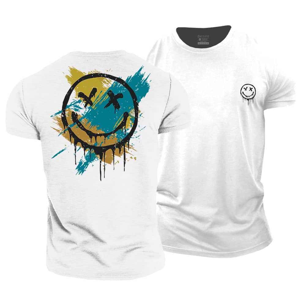 Doodle Smiley Cotton T-Shirt