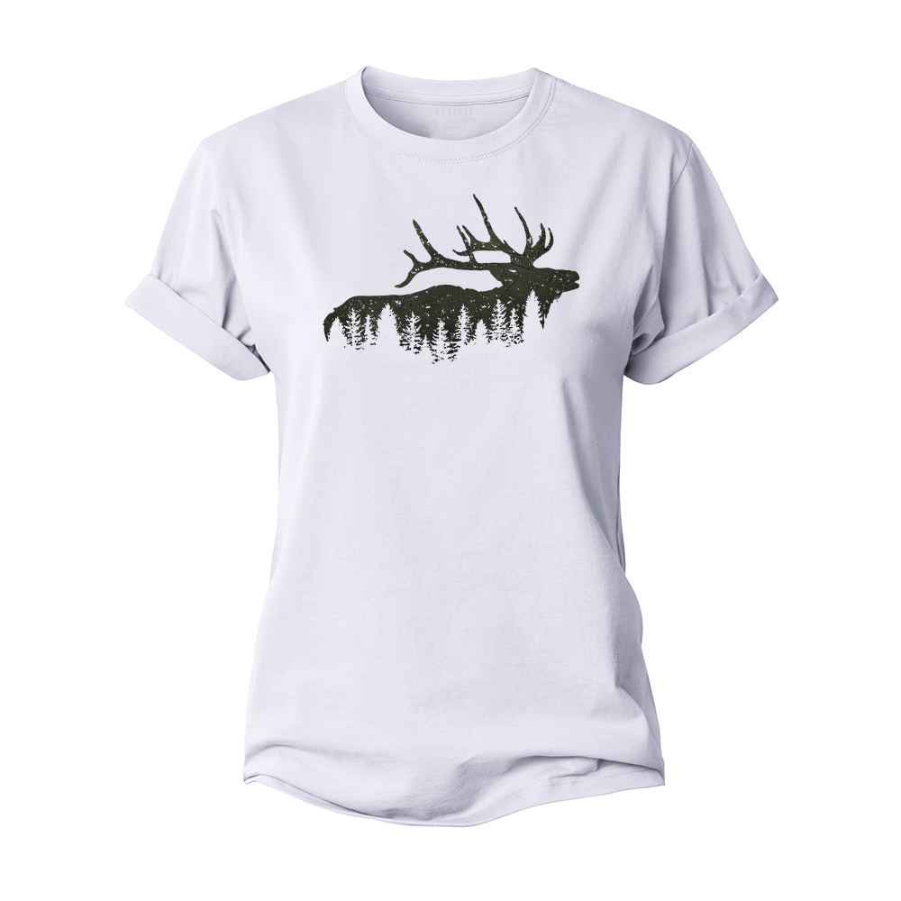 Elk Silhouette Women's Cotton T-Shirt