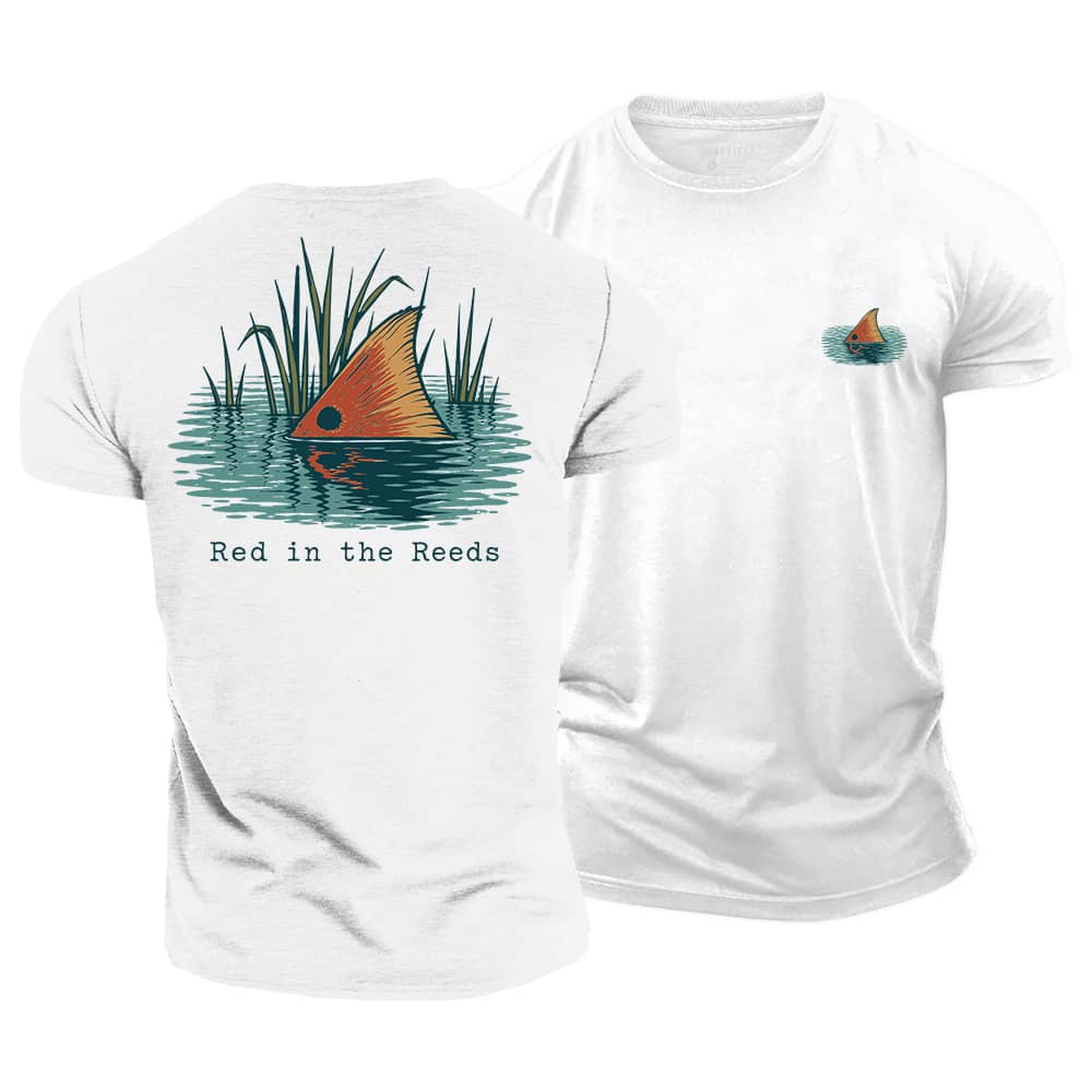Red In The Reeds Cotton T-Shirt