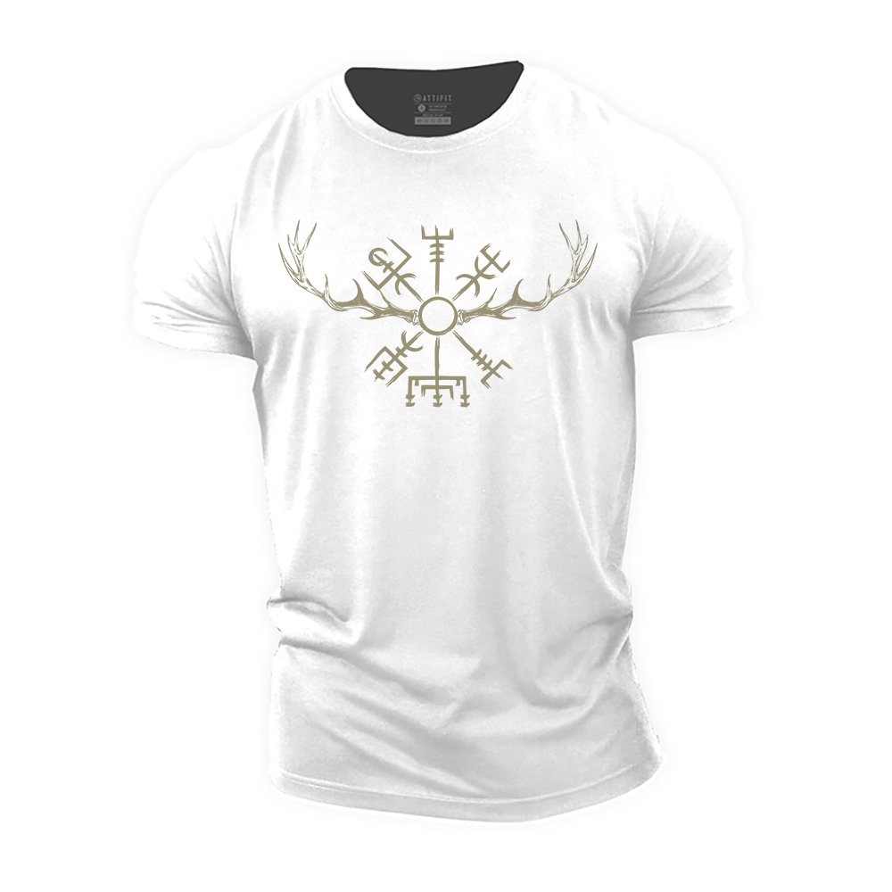 Antler Viking Compass Cotton T-Shirt