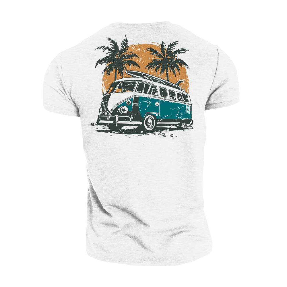 Bus Vacation Cotton T-Shirt