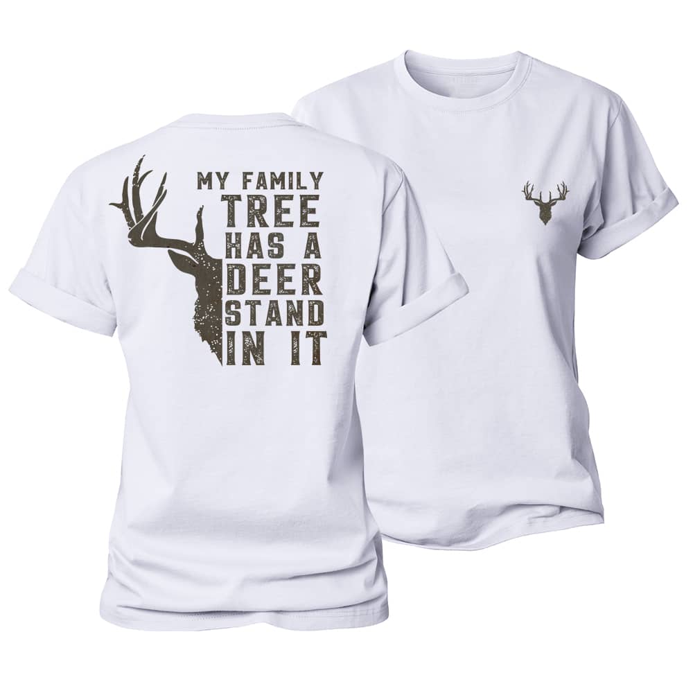 Family Tree Deer Stand Women's Cotton T-Shirt