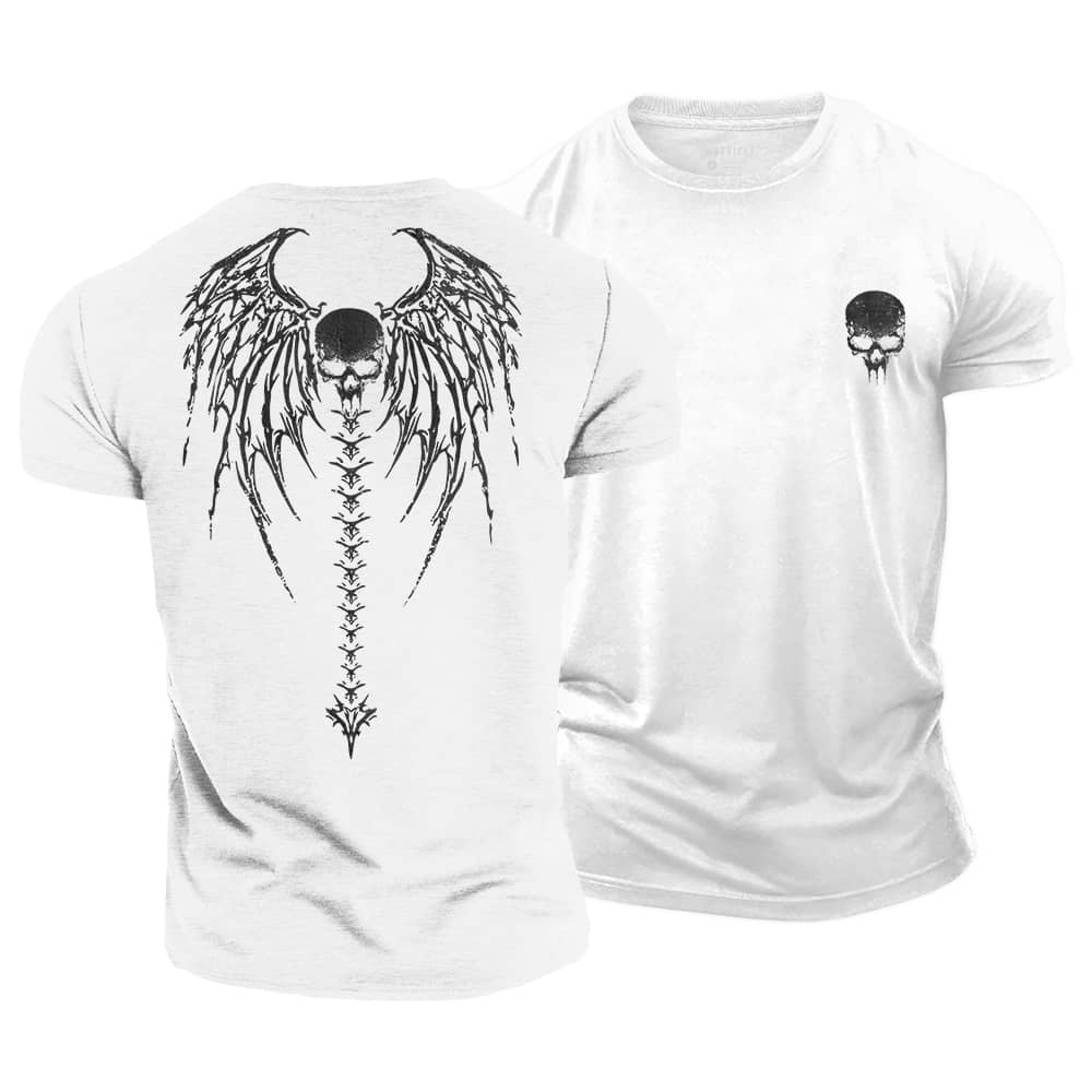 Skeleton Wings Cotton T-Shirt