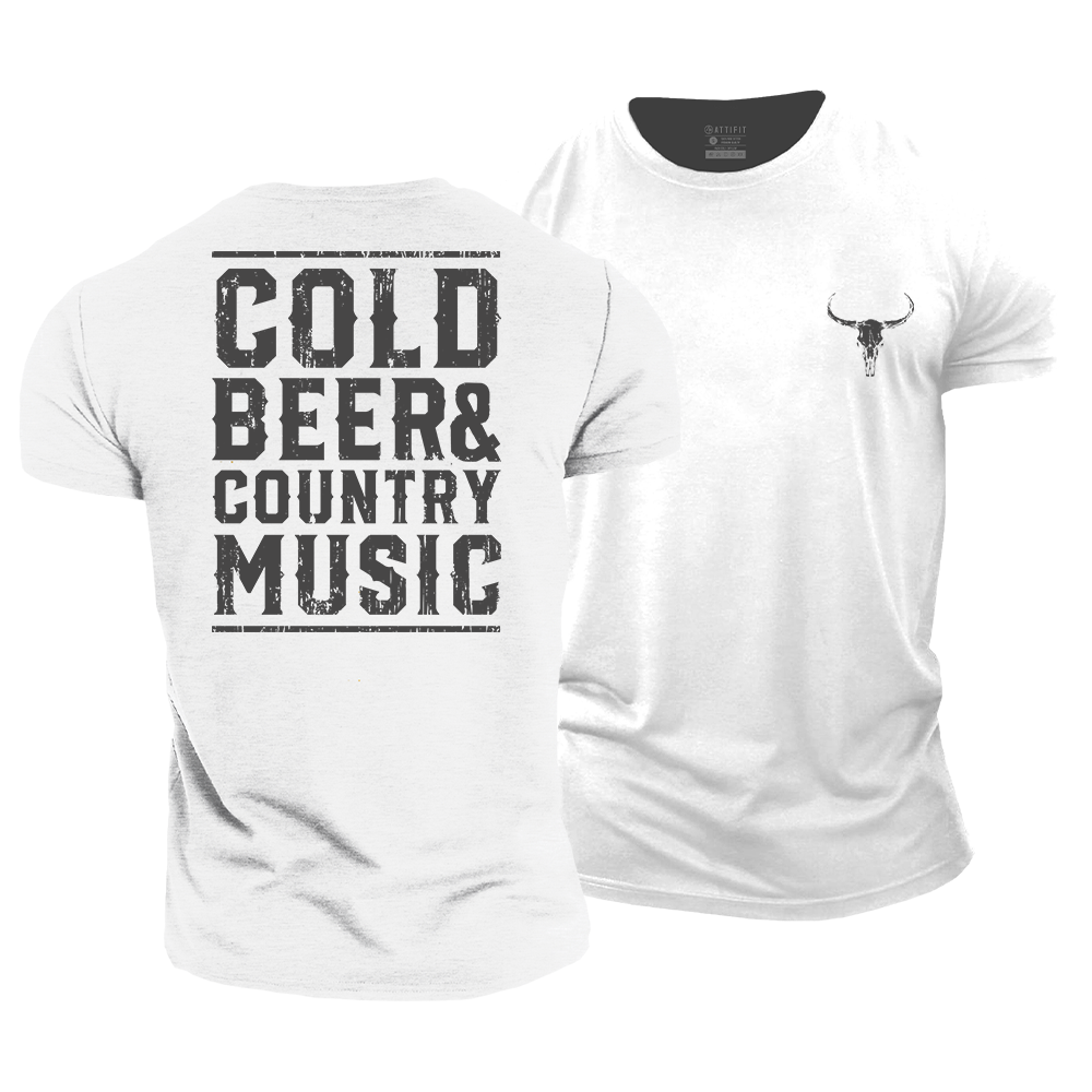 Cold Beer and Country Music Cotton T-Shirt
