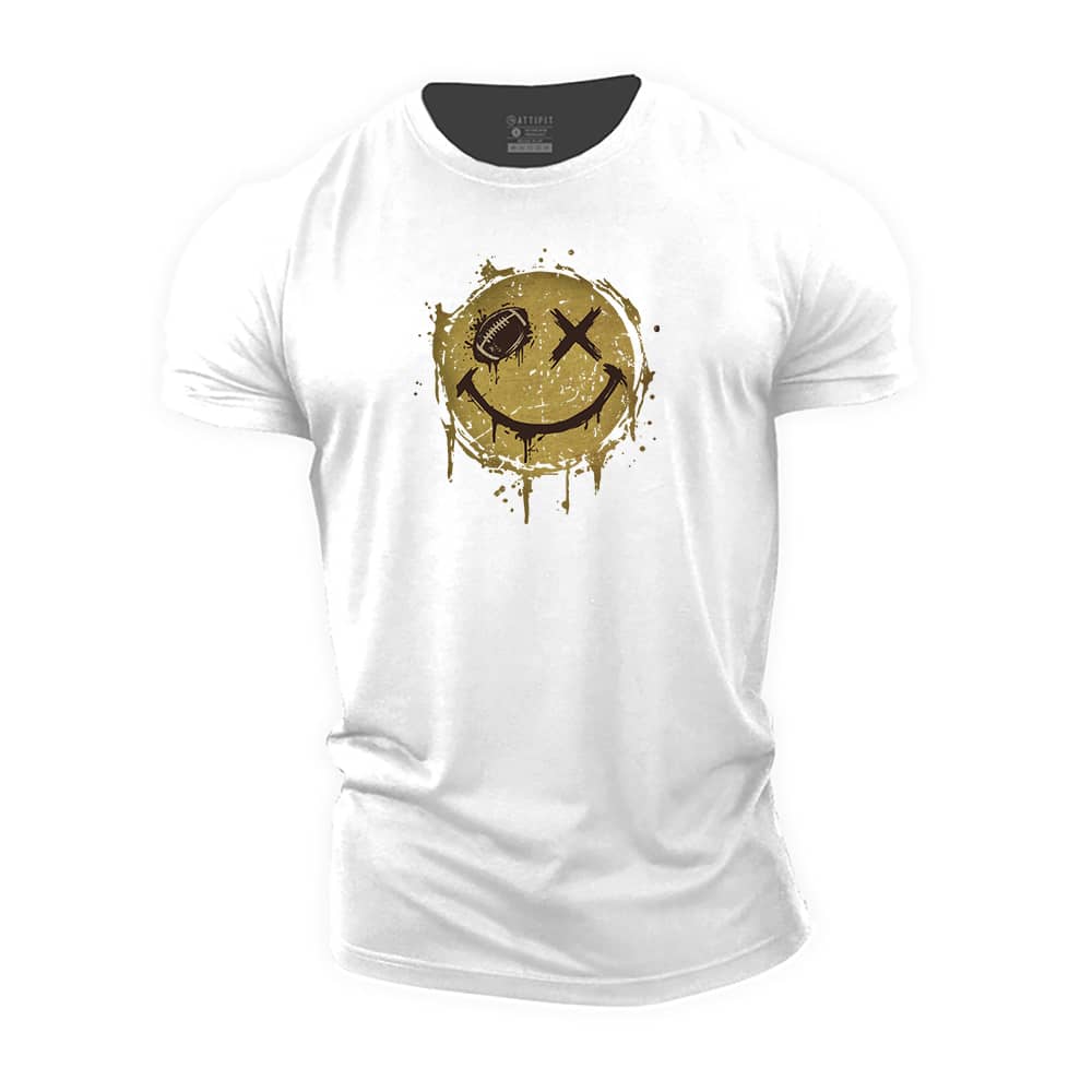 Football Smiley Cotton T-Shirt
