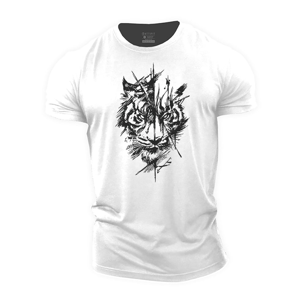 Sketch Tiger Cotton T-Shirt