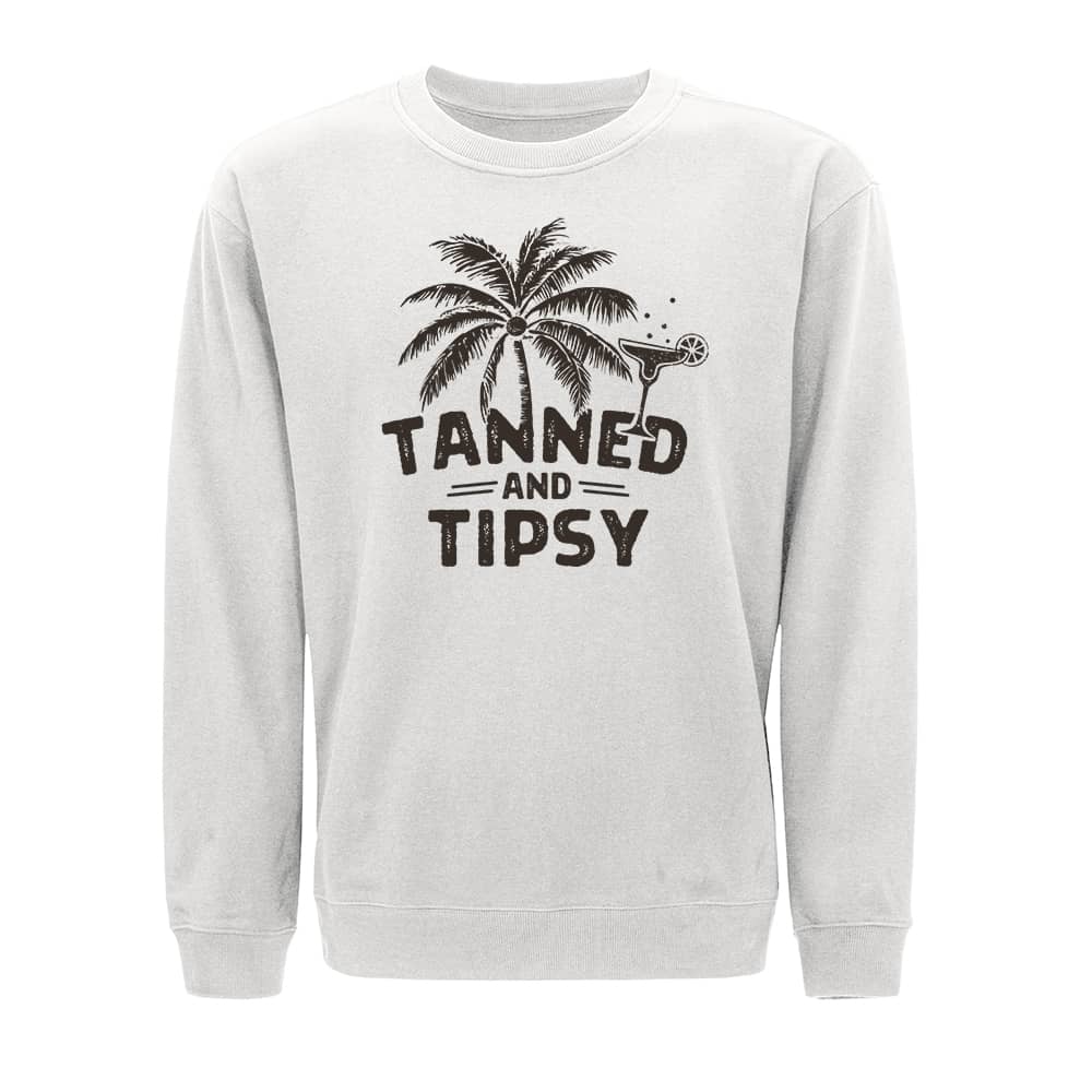 Tanned And Tipsy Crewneck Sweatshirt