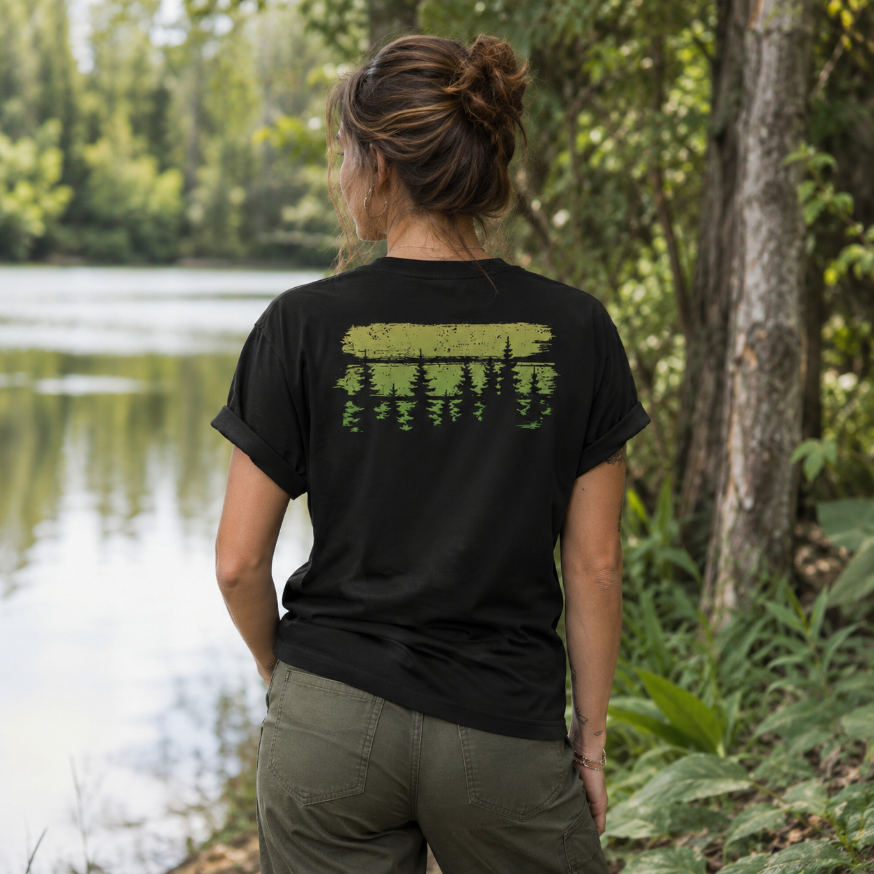 Green Forest Women's Cotton T-Shirt