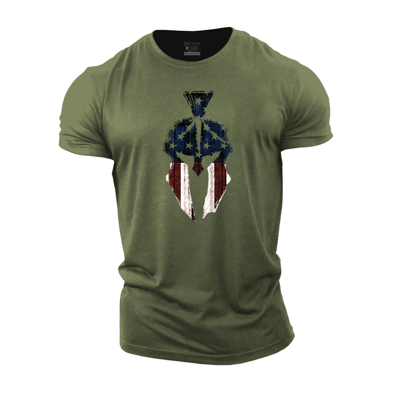 Flag Spartan Cotton T-Shirt