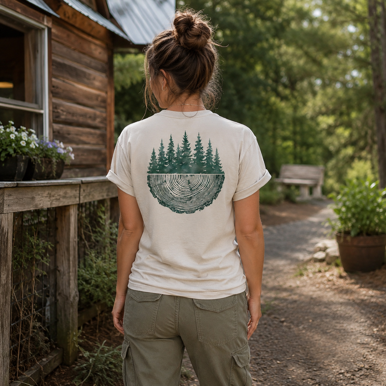 Forest And Ring Women's Cotton T-Shirt