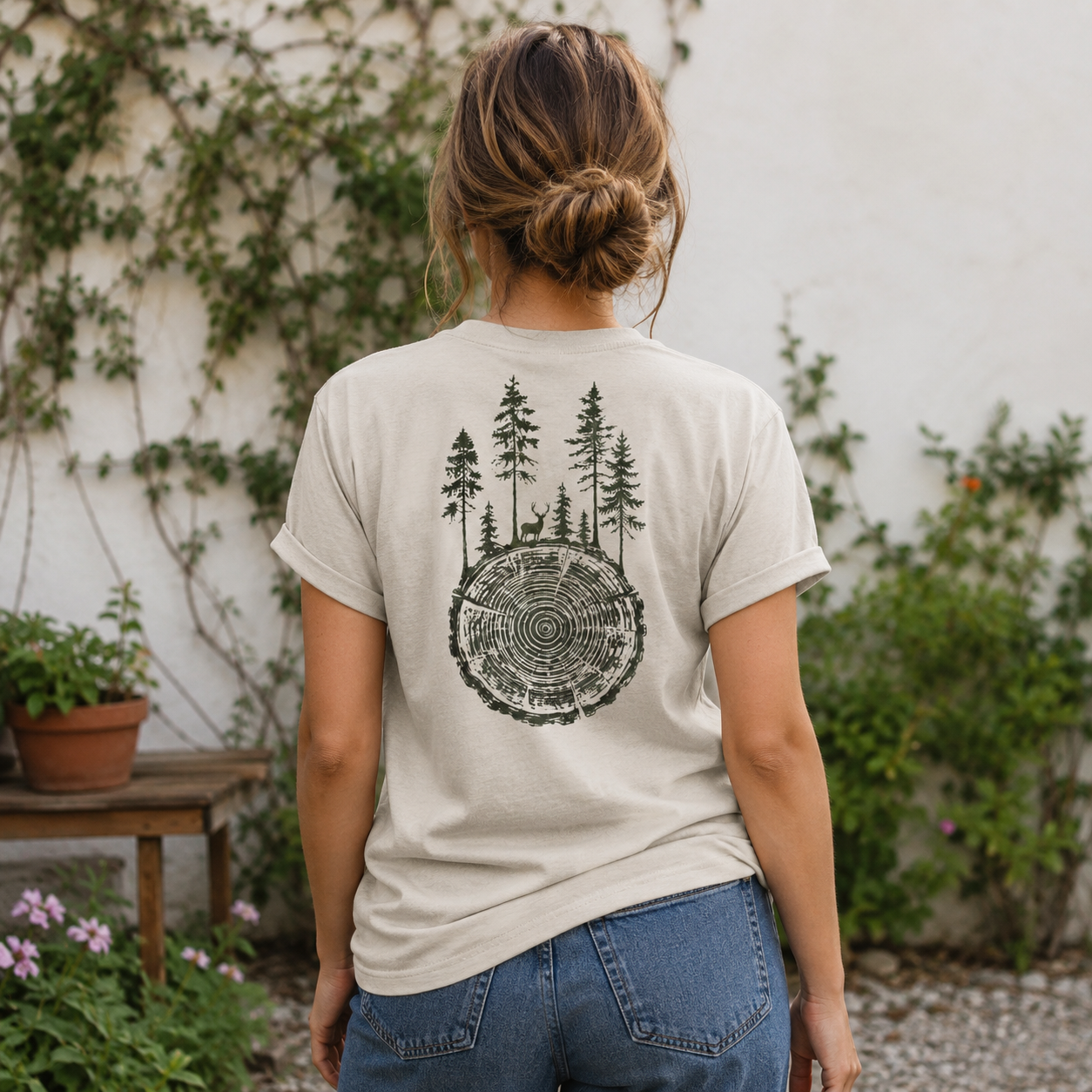 Tree Ring Forest Women's Cotton T-Shirt