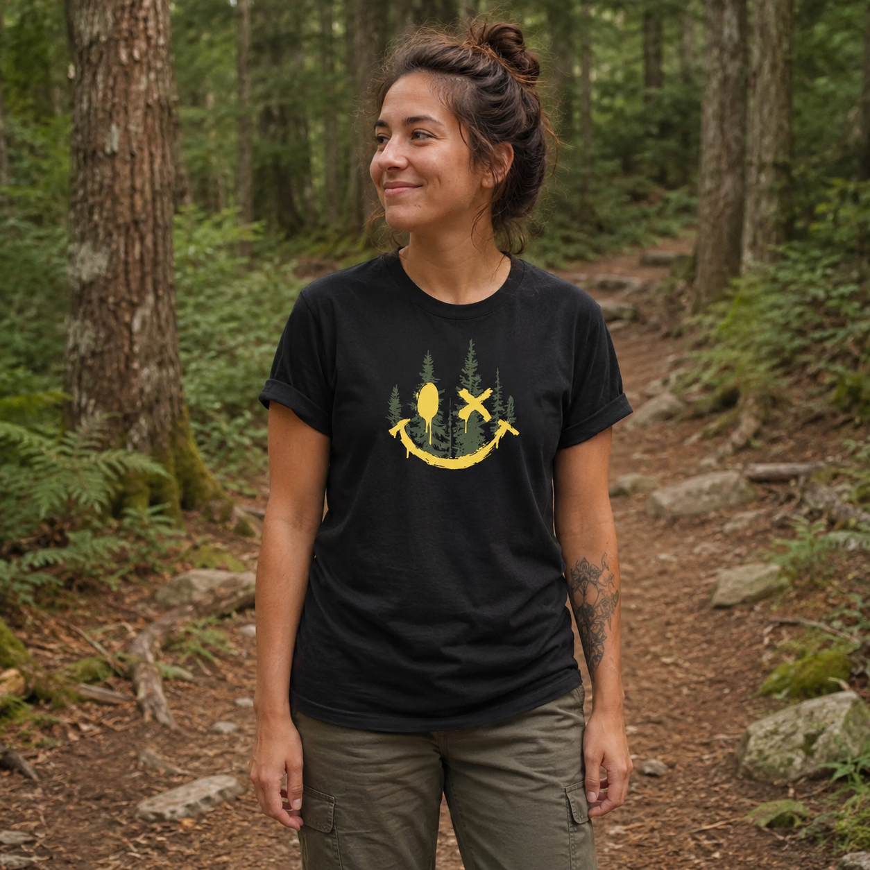 Smiley Forest Women's Cotton T-Shirt