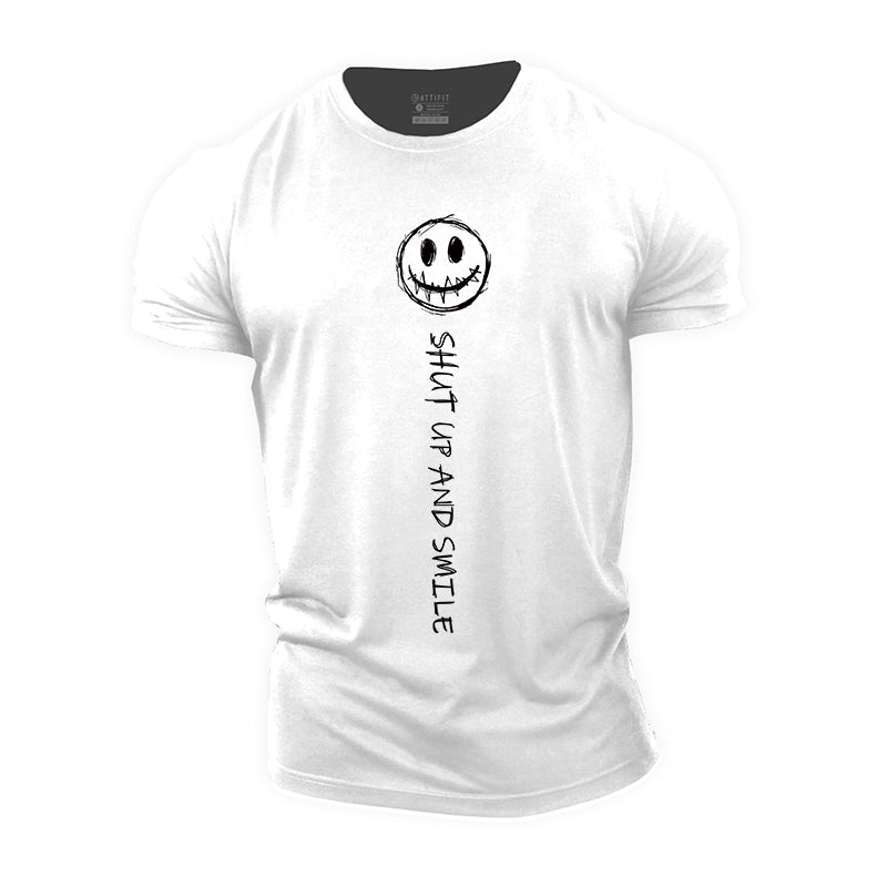 Shut Up And Smile Cotton T-shirts