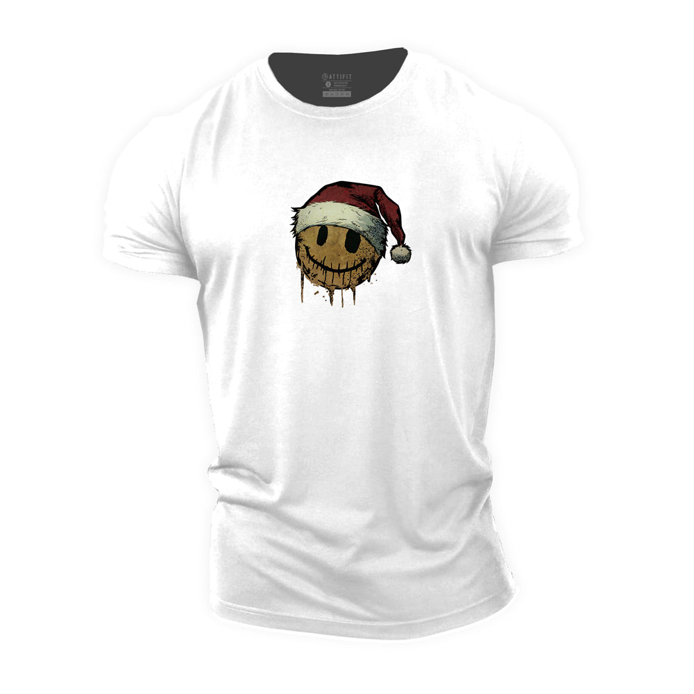 Smiley Christmas Cotton T-Shirt