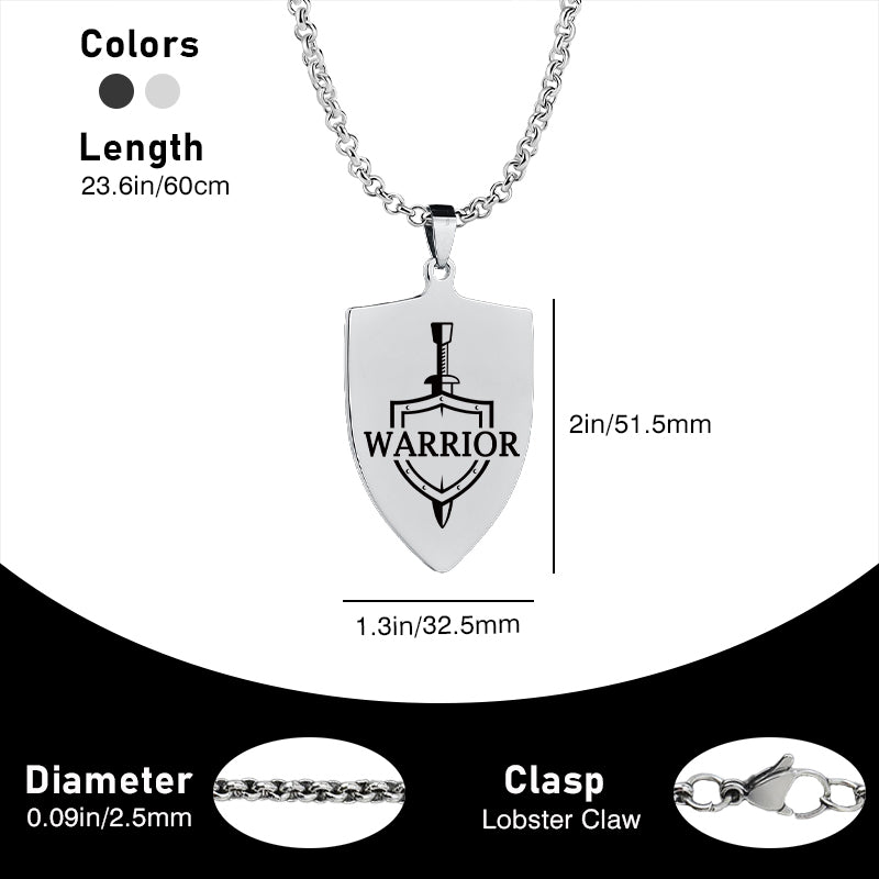 WARRIOR Titanium Steel Fitness Jewelry